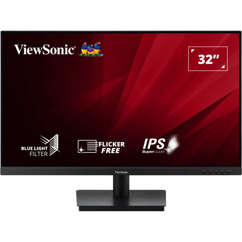 Monitor led 32" viewsonic va3209-2k-mhd quad hd 2560x1440p