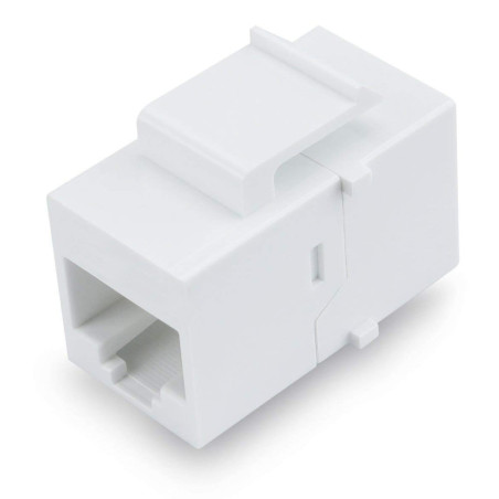 Accoppiatore techly keystone rj45 f/f cat.5e utp bianco