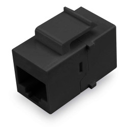 Accoppiatore techly keystone rj45 f/f cat.5e utp nero