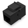 Accoppiatore techly keystone rj45 f/f cat.5e utp nero