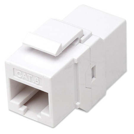 Accoppiatore techly keystone rj45 f/f cat.6 utp bianco