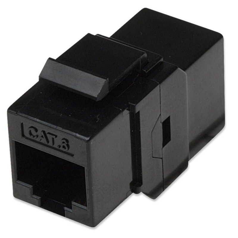Accoppiatore techly keystone rj45 f/f cat.6 utp nero