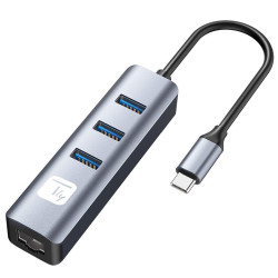 Adattatore di rete techly convertitore usb-c trade a rj45 gigabit