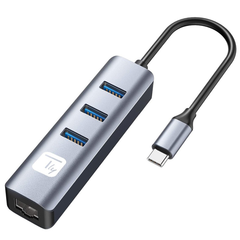Adattatore di rete techly convertitore usb-c trade a rj45 gigabit