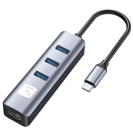 Adattatore di rete techly convertitore usb-c trade a rj45 gigabit