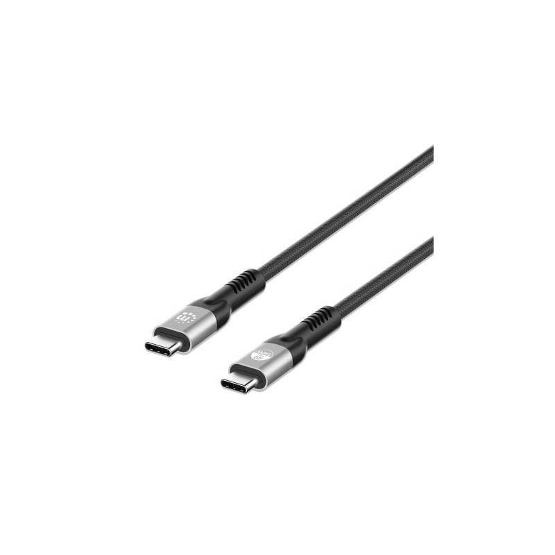 Cavo usb manhattan tipo-c a tipo-c 3.1 40000mbit/s 1m nero