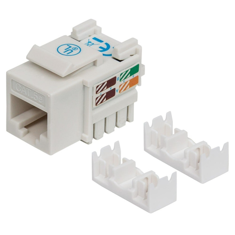 Frutto keystone techly rj45 cat.5e utp idc 90grado bianco