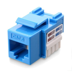 Frutto keystone techly rj45 cat.6 utp idc 90grado blu