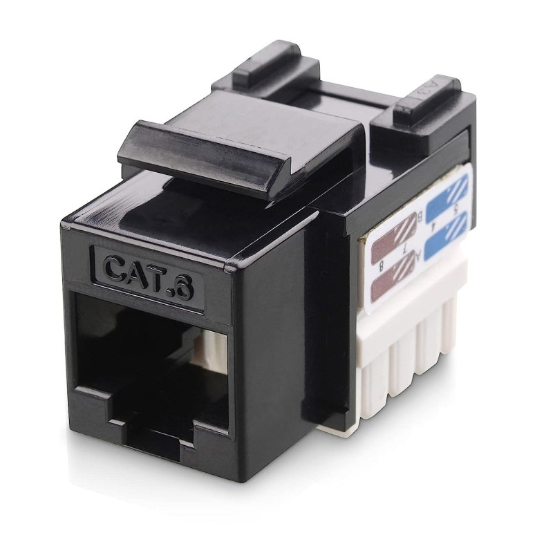 Frutto keystone techly rj45 cat.6 utp idc 90grado nero