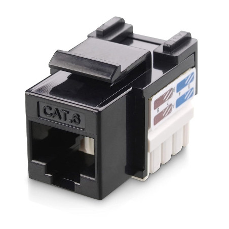 Frutto keystone techly rj45 cat.6 utp idc 90grado nero