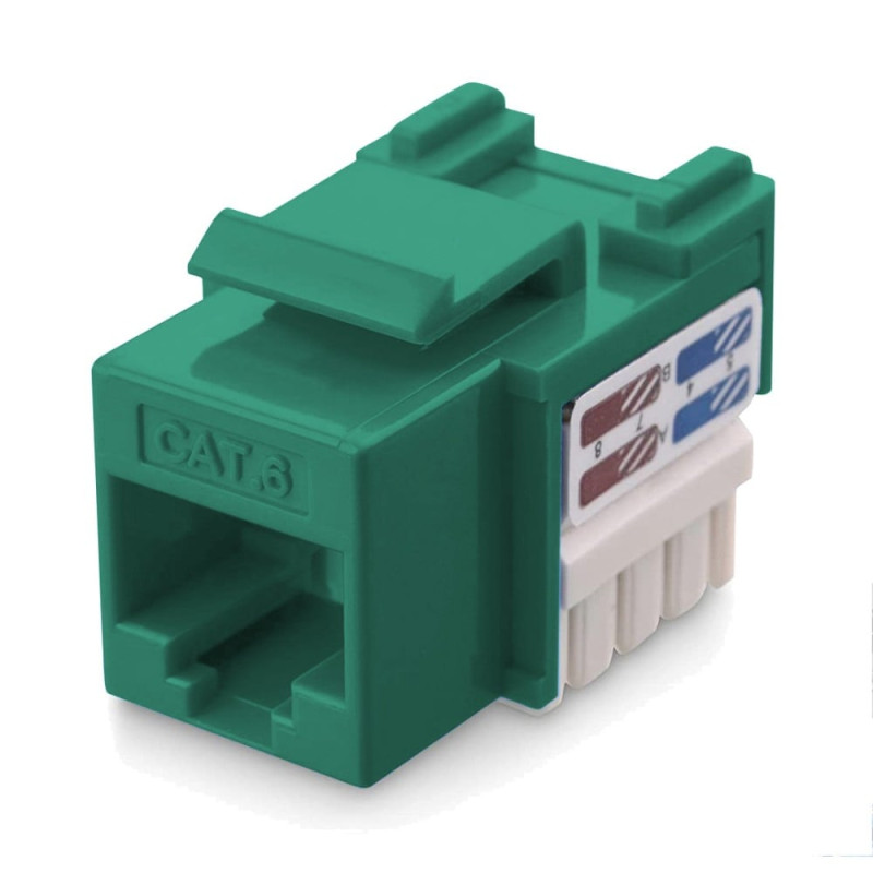 Frutto keystone techly rj45 cat.6 utp idc 90grado verde