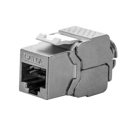 Frutto keystone techly rj45 cat.6a stp argento
