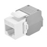 Frutto keystone techly rj45 cat.6a utp grigio/bianco