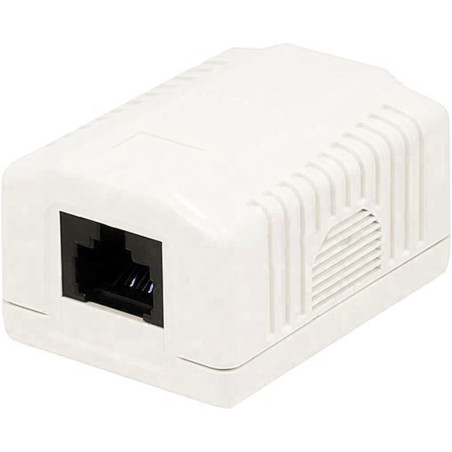 Presa a muro techly con 1 frutto rj-45 cat.6 utp beige [366303]