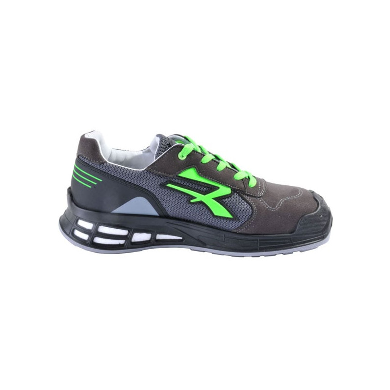 Scarpe u power tomaia in nylon traspirante e microfibra 47 nero/verde