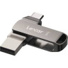 Pen drive 64gb lexar jumpdrive dual d400 usb-c 3.1 grigio [933311]