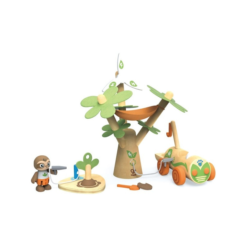 Set da gioco hape piantare alberi con l'auto elettrica multicolore
