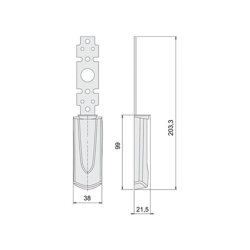 Placca esterna cisa cieca per maniglione nero [07176.66.0]