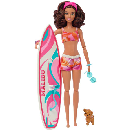 Bambola barbie hpl69 surfista da spiaggia multicolore [hpl69]