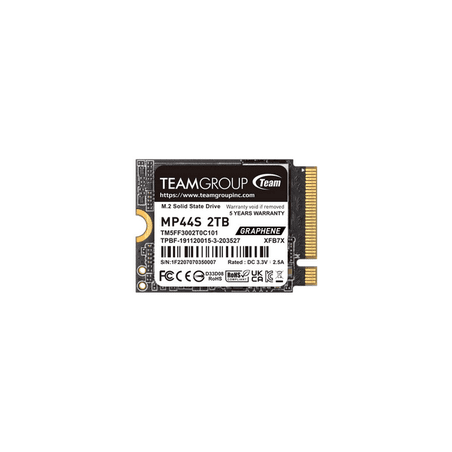 Ssd 2tb team group mp44s pcie 4.0 x4 nvme m.2 2230 [tm5ff3002t0c101]
