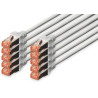 Cavo patch digitus rj45 cat6 s/ftp 1m grigio 10pz [dk-1644-010-10]
