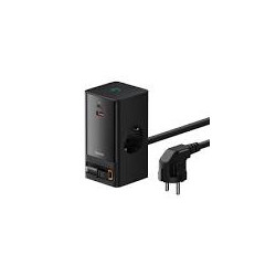 Alimentatore da rete baseus powercombo 65w nero [pslr000301]