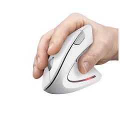 Mouse trust verto wireless ergo bianco [25132]