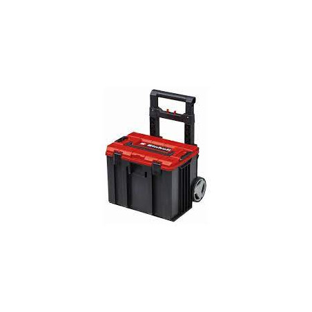 Cassetta portautensili einhell e-case l con trolley nero/rosso