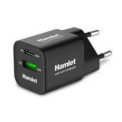 Alimentatore da rete hamlet 30w + qc 18w nero [xpdc-g3018q]
