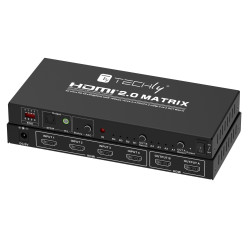 Switch matrix techly hdmi 2.0 4x2 3d ultra hd 4k