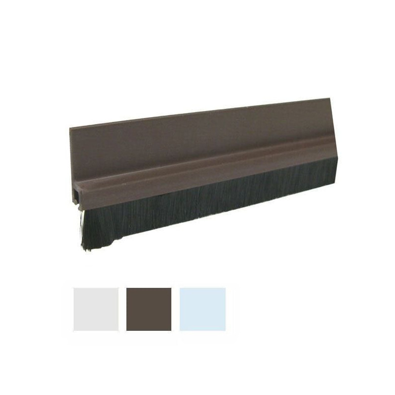 Paraspifferi geko per porte in pvc autoadesivo con spazzolino 1m