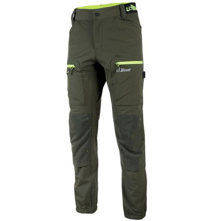 Pantalone da lavoro upower horizon taglia l verde scuro[fu267dg-l]