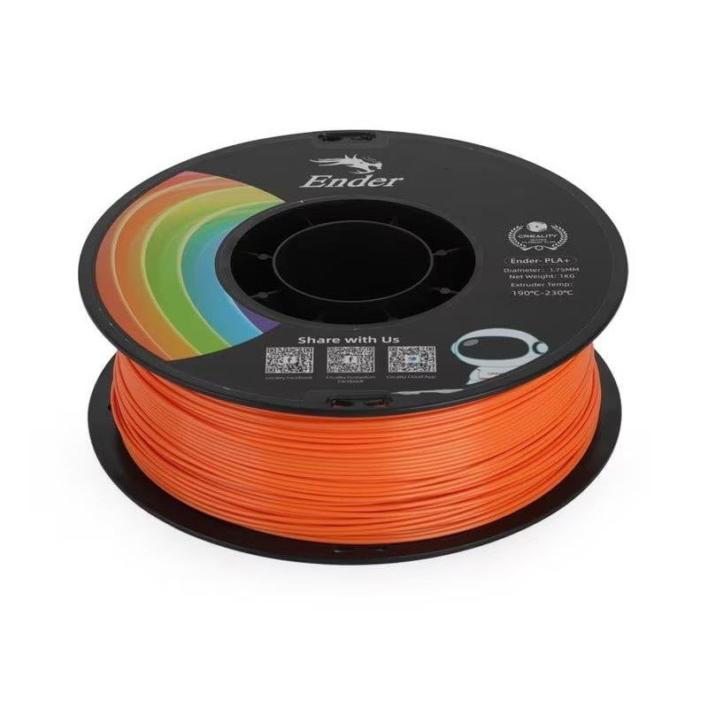 Filamento stampante 3d creality pla+ 1.75mm 1kg arancione [3301010307]