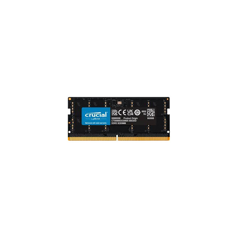 Ram so-dimm ddr5 48gb crucial micron 5600mhz cl16 nero [ct48g56c46s5]