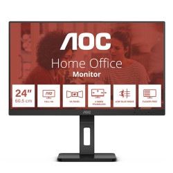 Monitor led 24'' aoc e3 24e3qaf full hd 1920x1080p 4ms classe