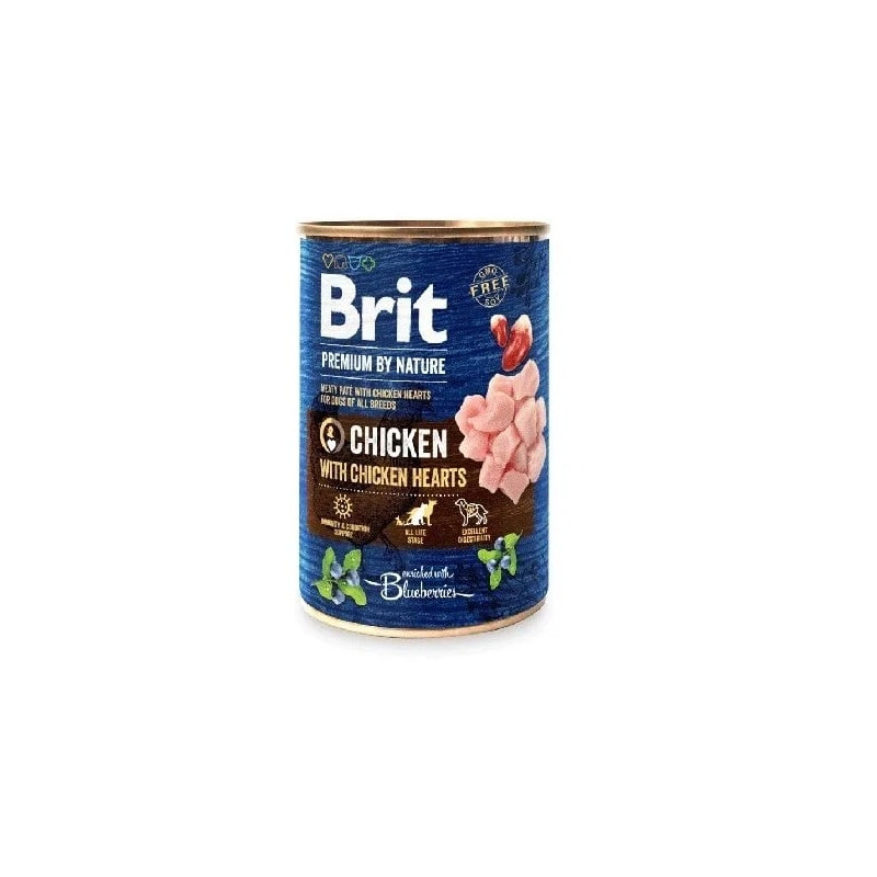 Cibo per cani brit premium by nature chicken and hearts 400 g