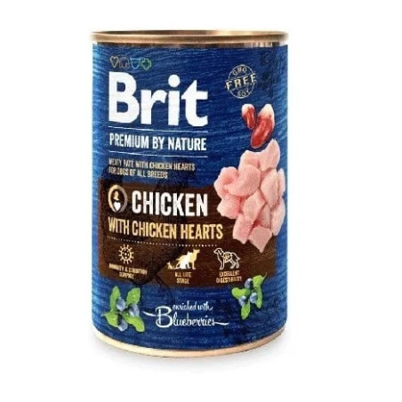 Cibo per cani brit premium by nature chicken and hearts 400 g