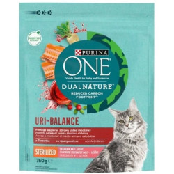 Cibo secco per gatto purina one dualnature uri-balance sterilised