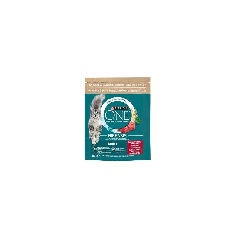 Cibo secco per gatto purina one con manzo 800g