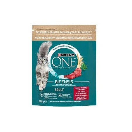 Cibo secco per gatto purina one con manzo 800g