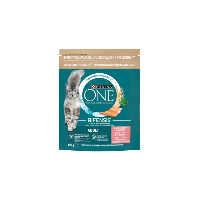 cibo secco per gatto purina one con salmone 800g