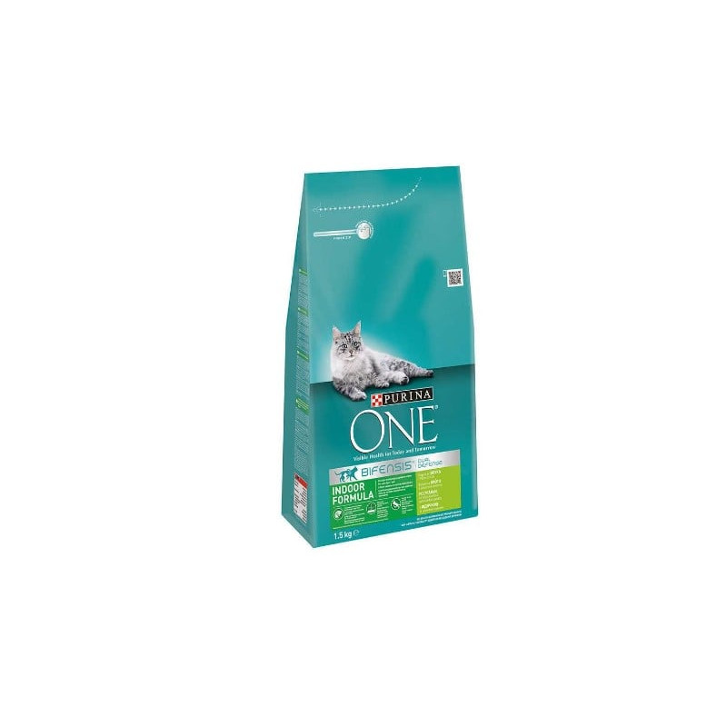 Cibo secco per gatto purina one indoor formula tacchino e cereali