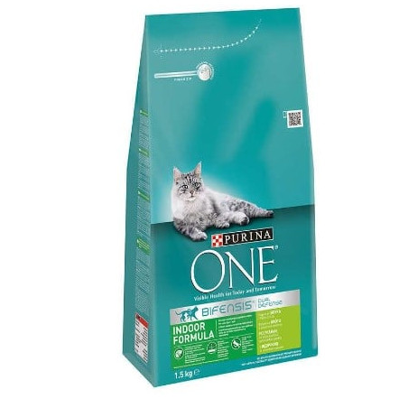 Cibo secco per gatto purina one indoor formula tacchino e cereali