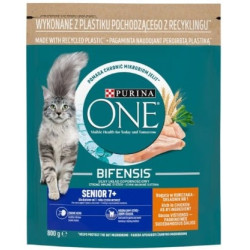 Cibo secco per gatto purina one senior 7+ ricco di pollo e cereali