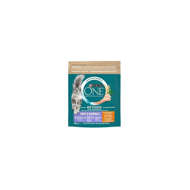 Cibo secco per gatto purina one coat con pollo 800g