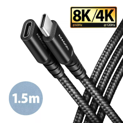 Cavo di prolunga axagon bucm32-cf15ab gen2 usb tipo c 1.5m/5a/20gbps/pd