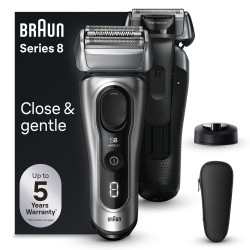 Rasoio elettrico braun serie 8 8517s a batteria argento [218016]