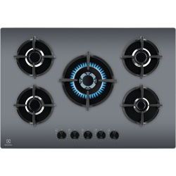 Piano cottura a gas electrolux egg75372m serie 600 5 fuochi grigio