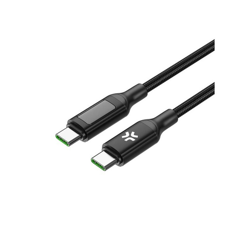 Cavo di ricarica celly da usb-c a usb-c 100w 2m nero [usbcusbc100wled]