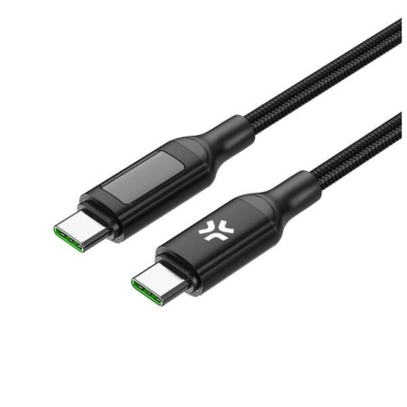 Cavo di ricarica celly da usb-c a usb-c 100w 2m nero [usbcusbc100wled]